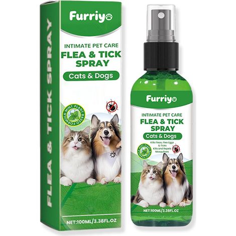 Furriyo Floh- und Fallenspray für Haustiere – Geeignet für Katzen und Hunde, schnell wirkend, sanft, sicher und mit lang anhaltendem Schutz (1/5)