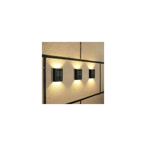 Lampe Solaire Exterieur Jardin, 4 Pack Lampe Solaire Extérieu avec Lumière Blanche Chaude, Sans Fil IP65 Étanche Lumiere Solaire Exterieur pour Outdoor Clôture Cour Véranda.. (1/5)