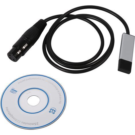 Adattatore da Mini USB a DMX, controller DMX512, dimmer per illuminazione scenica e computer (1/5)