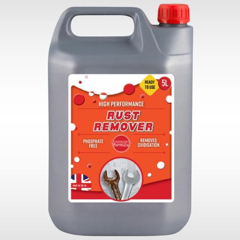 Rust Remover 5L for Metal Rust Removal Solution Car Rust Remover Liquid for Steel Tools Parts Reusable Formula