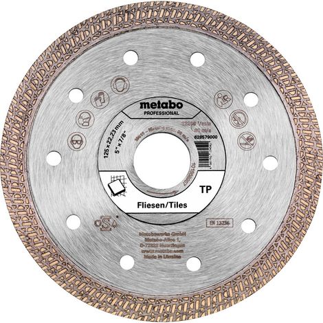 METABO Diamanttrennscheibe 125x22,23mm, "TP", Fliesen "professional" (628579000) (1/3)