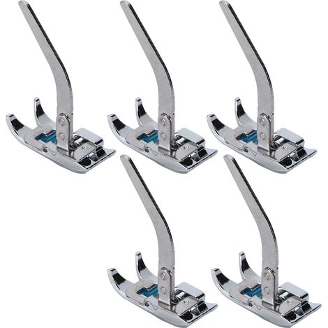 Lot de 5 pieds-de-biche pour tricot, accessoires de machine à coudre domestique pour tissus élastiques légers et fins (1/5)