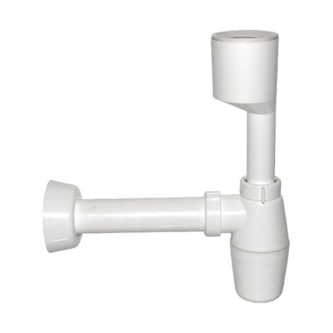 SIFONE A BOTTIGLIA PER ORINATOIO BIANCO- 40 x 230 mm.- BONOM- pezzi 1
