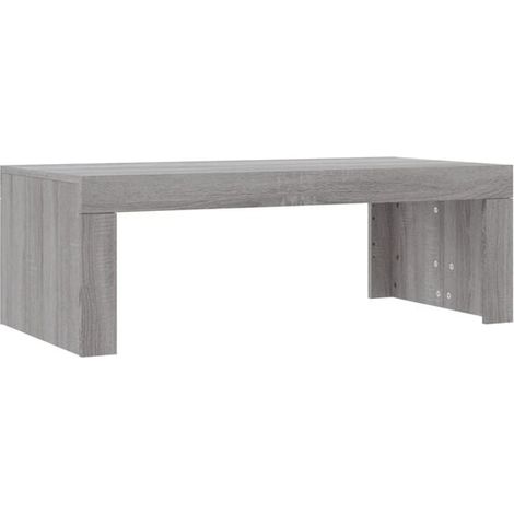 Table basse Sonoma en bois d'ingénierie, gris, 102x50x36 cm (1/5)