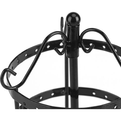 Support de Bijoux Tournant 3 Étages avec 72 Emplacements pour Boucles d'Oreilles - Rangement Organisé Métallique Multicolore (1/4)
