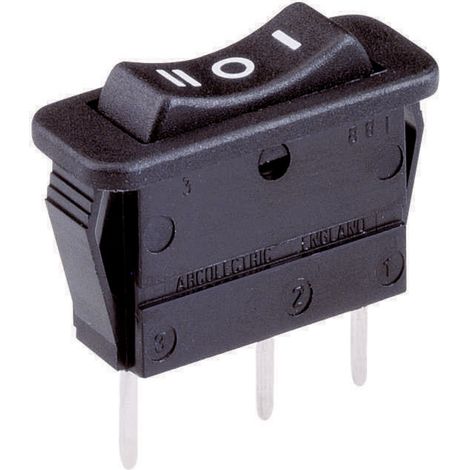 Arcolectric (Bulgin Ltd.) C 1522 VB AAB Wippschalter C 1522 VB AAB 250 V/AC 16 A 1 x (Ein)/Aus/(Ein)