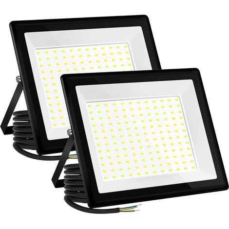 Projecteur LED Extérieur 150W - Lot de 2 - Aluminium IP66 - 16500LM Blanc Jour - Éclairage Jardin Garage Entrepôt (1/5)