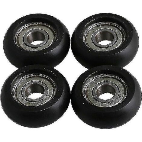 4 jeux de poulies de guidage en acier noir à roulement à billes 8x32x12mm (1/2)