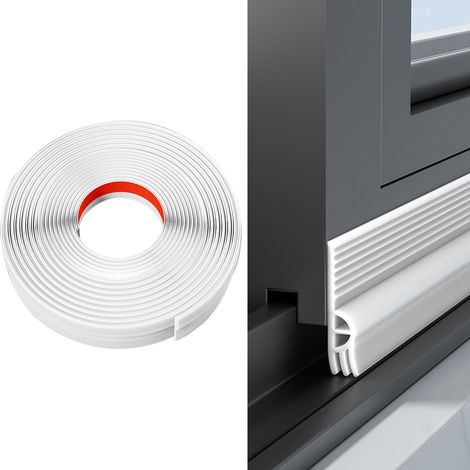 Joint Fenetre Isolation Thermique et Phonique Autocollante, Bande d'Etanchéité pour Fenetre Anti Froid, Bande de Joint Fenetres Coulissante pour Isoler du Bruit, Anti-intempéries (Blanc, 4m)