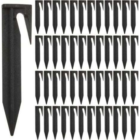 Lot de 50 piquets pour câble périphérique, piquets pour câbles de tondeuse robotisée, accessoires pour tondeuse robotisée, crochets pour tondeuse robotisée, câbles périphériques (1/4)