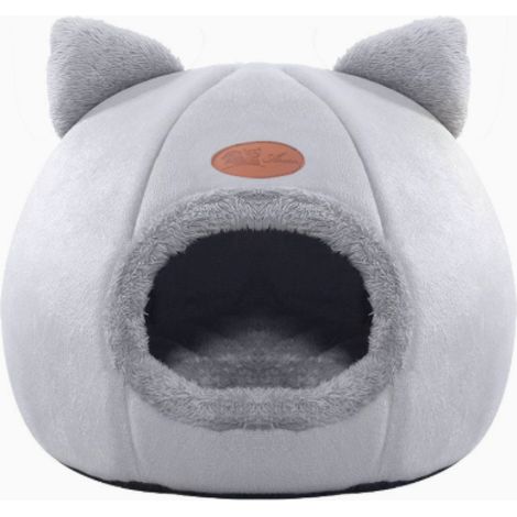 pièce Lit douillet pour animaux de compagnie, nid douillet et chaud pour chats d'intérieur, chiots et petits chiens, jusqu'à 3,5 kg (M) (1/5)