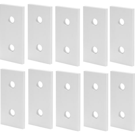 10-teilige Aluminium-Montageplatte, vertikaler Flachverbinder 3030, 2-Loch-Befestigung für Profil (1/5)