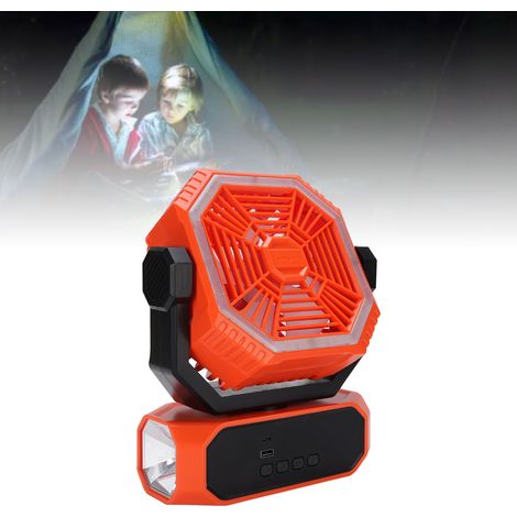 Wiederaufladbarer, drehbarer Campingventilator mit 20.000 mAh Akku und Fernbedienung für Angeln, Büro, Camping und Picknicks – tragbarer ABS-Ventilator mit integriertem Lithium-Ionen-Akku, 1325 g, ink (1/5)