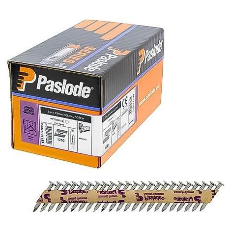 Paslode ELECTROGALV 3.4° Twisted Nails 35mm (Box 1250 + 2 Fuel Cells) PAS141189
