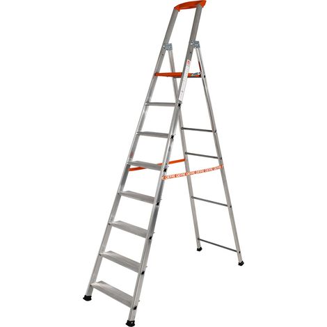 Scala Domestica Aperta Chiusa Gierre Professionale in Alluminio 8 Gr 184 cm 265 cm