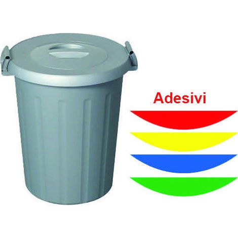 BIDONI CON COPERCHIO E MANICI RACCOLTA DIFFERENZIATA DA LT.50