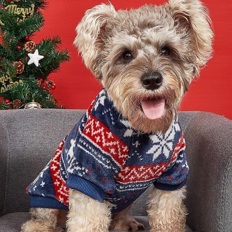 S, Sweat-shirt de Noël pour animaux de compagnie automne et hiver (1/5)
