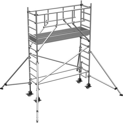 ZARGES Multitower S-PLUS 1T - Fahrgerüst Ausleger Arbeitshöhe 3.35 m 1.35 m + Plattform 0.60 m x 2.50 m (1/5)