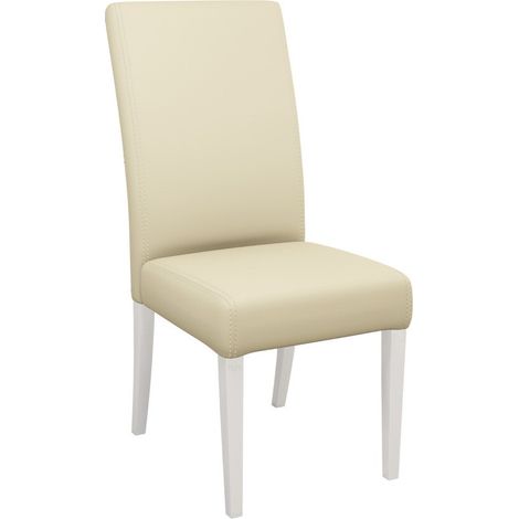 Silla Sparks 184, Blanco, 105x45x42cm, Cuero ecológico, De madera, Madera (1/5)