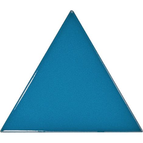 Carrelage mur triangulaire uni bleu brillant  SCALE TRIANGOLO ELECTRIC BLUE  (vendu par boite de 0,20m2) (1/2)