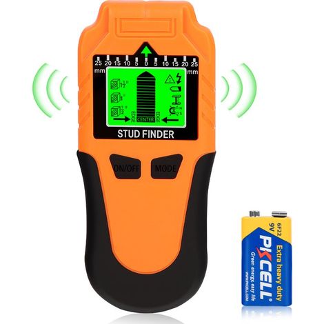 Détecteur de poutres professionnel – 6-en-1 – Écran LCD – Alarme sonore – Bois, métal, câbles, tuyaux – Multifonctionnel (1/5)