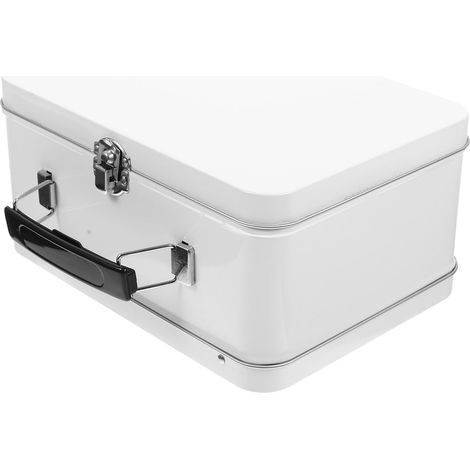 Boîte Métallique de Rangement Verrouillable en Fer-Blanc 205X150X100 MM, Boîte à Accessoires de Bureau Multifonction pour Décoration de Bureau et Organisation D’Objets Personnels (1/5)
