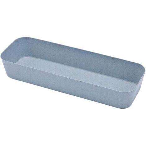 Pair Plateau de rangement de couverts compact en plastique pour tiroir de cuisine - Longue et fine - Pour ranger et organiser les couverts - En plastique durable-Ensoleillé (1/5)