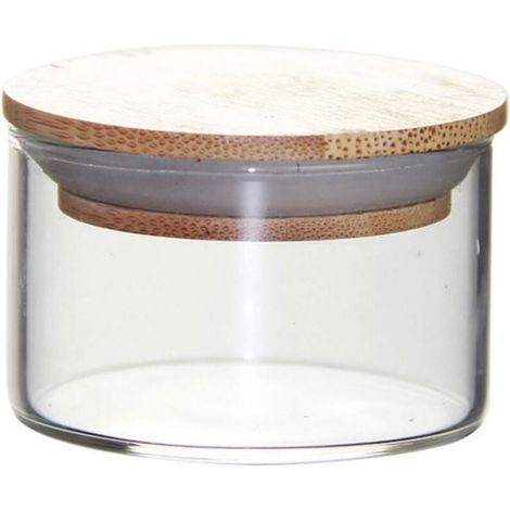 Ahlsen Lot de 10 Pot a Epices en Verre 40ml, Petits Bocaux Hermétique avec Couvercle en Bambou de Rangement (1/4)