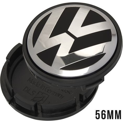 Lot de 4 - Volkswagen VW Fälgcentrumkapslar - Argent automobile 56 mm
