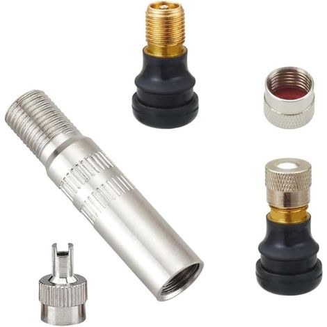 Lot de 2 Valve Trottinette avec Adaptateur Eextension de Valve,Rallonge Valve Pneu Tubeless pour Ninebot Max G30 pour M365 Pro 2/Pro/1S/Essential,Accessoires Trottinette Electrique (1/5)