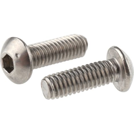 Vis à six pans creux, M4 x 12mm, tête Vis bombée à tête creuse hexagonale, en Acier Inoxydable ( Prix pour Boîte de 50 )