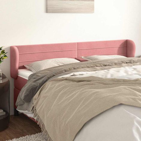 vidaXL Cabecero de terciopelo rosa 163x23x78/88 cm (1/5)