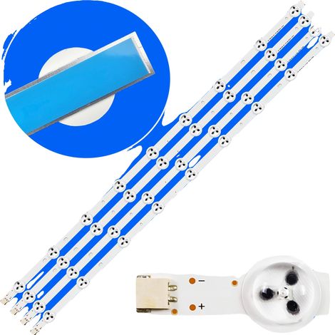 LED-Hintergrundbeleuchtungsstreifen, 648 mm Länge, 9 LED-Perlen, 3V Spannung pro LED, Neuwertiger Zustand, Kompatibilität mit mehreren TV-Modellen (1/5)