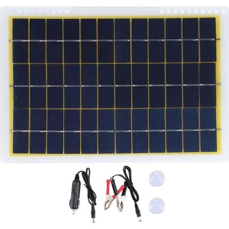 Solarpanel für den Außenbereich, Polysilizium-Photovoltaik-Modulbaugruppe, 18 V, 10 W, IP65, wasserdicht, geeignet für Radfahren, Wandern, Camping (1/5)