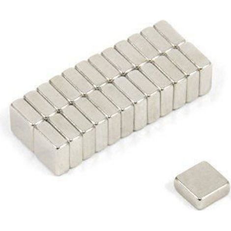 Aimant En Néodyme - 5 X 5 X 2 Mm - Grade N35 - Force De Maintien 0 52 Kg - Pour Assemblage Industriel Et Réparation - Lot De 25
