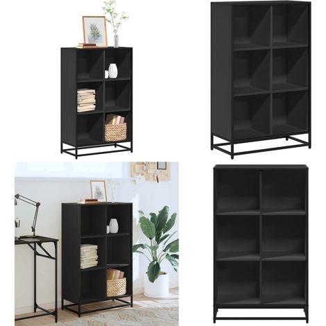 vidaXL Bibliothèque noir 65,5x33x107,5 cm bois d'ingénierie