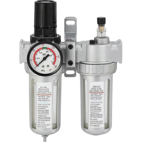 Sfc400 1/2 Compresseur d’air Fioul Eau Humidité Piège à lubricateur Filtre Régulateur d’air Connexion P (1/4)