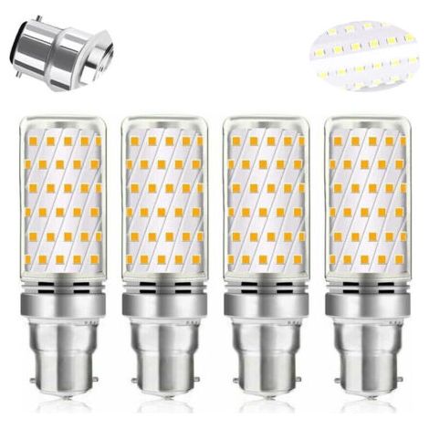B22 16W LED-Lampe, Kaltweiß 6000K, Betterlife 1600LM, entspricht 100-120W Halogenlampe, 230V Wechselstrom, Garagen-/Studiolampe, nicht dimmbar, 4er-Pack