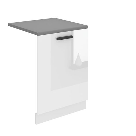 Belini – Habillage de porte pour lave-vaisselle 60 cm – Dimensions 60 x 71,5 x 1,6 cm – Finition blanche brillante – Système de fermeture silencieuse (1/4)