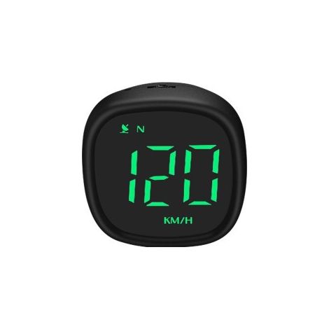Voiture moto universel HUD affichage tête haute GPS compteur de vitesse horloge de voiture boussole électronique lumière verte
