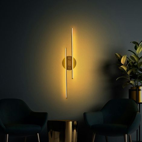 Applique murale LED design, 2 tiges dorées 86 cm VIESTE (1/5)