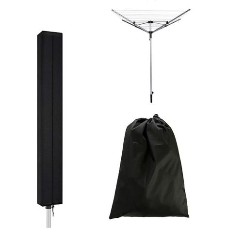 Lntyq Housse de parapluie pour sèche-linge, housse pour étendoir à vêtements, housse pour étendoir pour parapluie extérieur, housse de protection imperméable pour sèche-parapluie(160x15x15 cm)