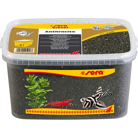 Sera Anthrazit-Schotter für Aquarium 1 bis 3 mm