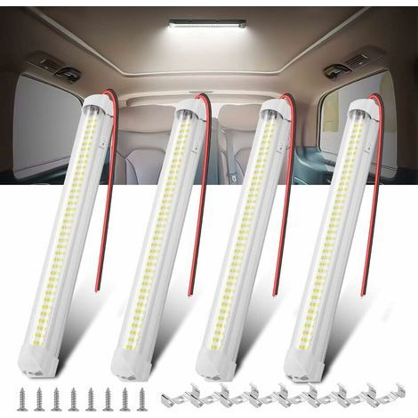 12V Interior LED Light Bar, 108 LEDS 5W Universal LED Light Strip with ON/OFF Switch Trailer Lights for Van RV Car Turck Boat Cabinet Camper Closed Cargo Remor (1/5)