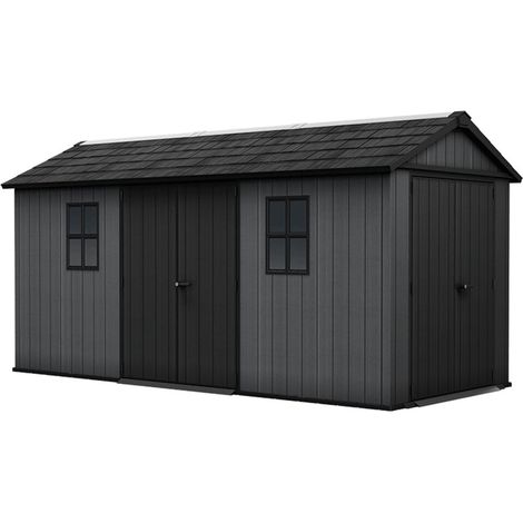 Keter Newton Plus Dual Entry Shed 15x7.5ft - Grey