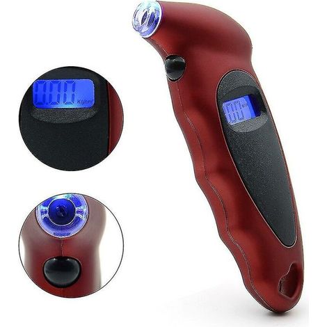 Manomètre numérique de pression des pneus avec écran LCD, rétroéclairage, haute précision, moniteur de pression des pneus, baromètre de voiture (1/3)