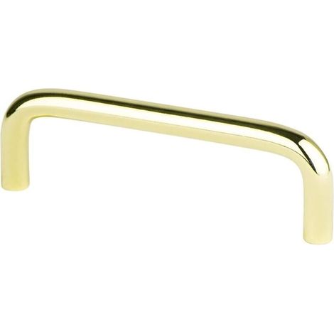 Poignée de meuble design, distance entre les trous 96 mm, pour cuisine, salle de bain, étagère, alliage d'aluminium, or, 2 pièces (1/4)