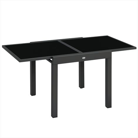 Table de jardin Grande extensible en aluminium et verre trempé (1/5)