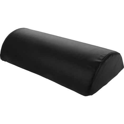 Coussin Traversin Demi-Rond Noir en Mousse Mémoire pour Spa et Salons de Beauté, Support Ergonomique pour Pieds de Table de Massage, Rehausseur Confortable, Coussin Pieds Table (1/5)