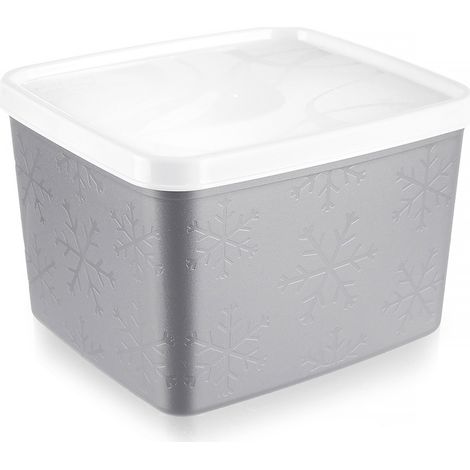 Graue Lunchbox mit Deckel, 1,1 l